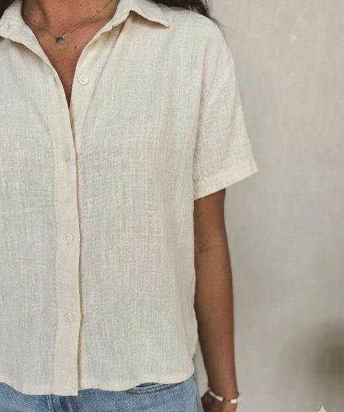 Camisa Lino Beige